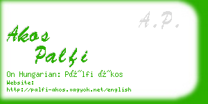 akos palfi business card